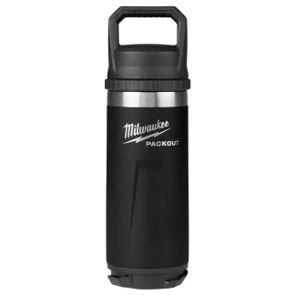 Milwaukee 48-22-8382B PACKOUT Black 18oz Insulated Bottle with Chug Lid