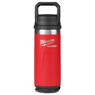Milwaukee 48-22-8382R PACKOUT Red18oz Insulated Bottle with Chug Lid