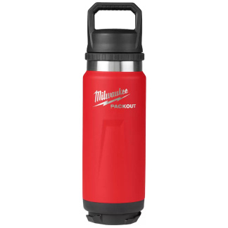 Milwaukee 48-22-8396R PACKOUT Red 24oz Insulated Bottle with Chug Lid