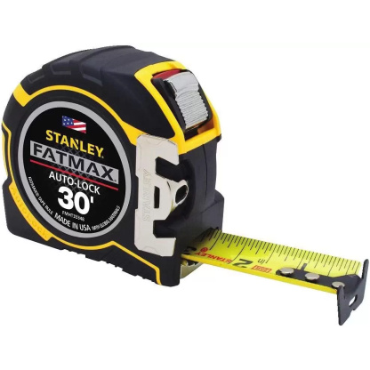 Stanley FMHT33348S 1-1/4" x 30' FatMax Auto-lock Tape Measure, SAE Graduations