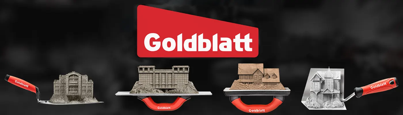 Banner: Goldblatt a trusted name, delivering high-quality products for concrete, masonry, tile, drywall, and paintwork
