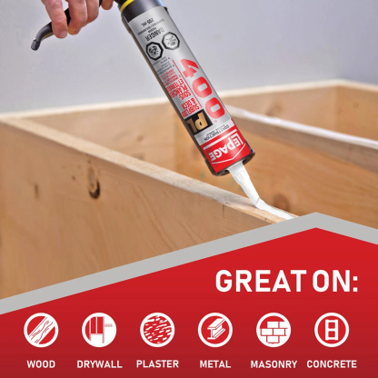 LePage PL 400 Subfloor & Deck Adhesive Works Especially Well on these Materials