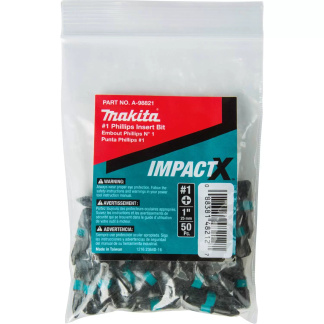 Makita A-98821 ImpactX #1 Phillips 1″ Insert Bit, Impact Driver Bit