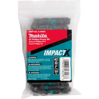 Makita A-98980 ImpactX #2 Phillips 2″ Power Bit, Impact Driver Bit