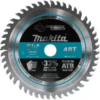 Makita A-99932 6-1/2" 48T Carbide-Tipped Cordless Plunge Saw Blade