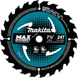 Makita B-61656 7-1/4" 24T Carbide-Tipped Max Efficiency Framing  Circular Saw Blade
