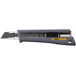 OLFA 18mm NL-AL Rubber-Grip Auto-Lock Heavy-Duty Utility Knife with LBB Ultra-Sharp Black Snap Blade