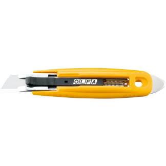 OLFA SK-9 Semi-Automatic Self-Retracting Safety Knife with Tape Splitter and SKB Dual-Edge Safety Blade
