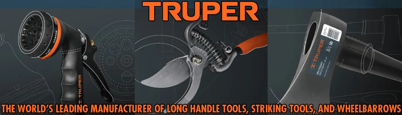 Banner for Truper, a global leader in hand tools known for quality and reliability
