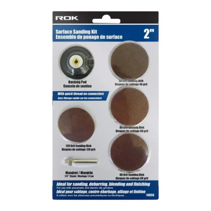ROK 14056 2" Surface Sanding Kit with Backing Pad